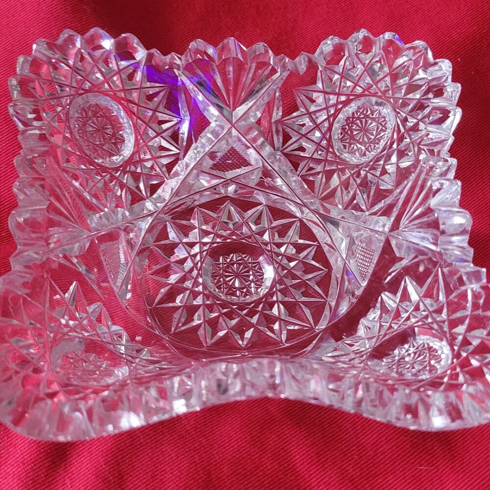 Antique‎ American Brilliant Period Cut Nappy Trinket Jewelry Dish Sawtooth Mint